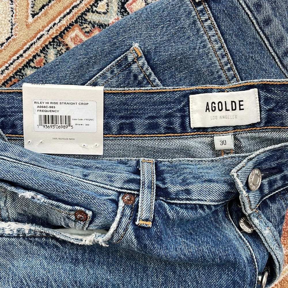 AGOLDE Riley High Rise Straight Crop Jeans - Picture 10 of 11